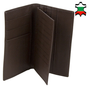 Men's brown leather wallet 32878