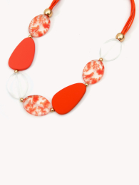 Women's orange necklace 1025-59