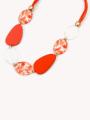 Women's orange necklace 1025-59