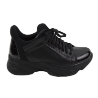 Дамски спортни маратонки в черен цвят на платформа 3020BLACK