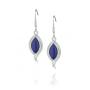 Silver earrings with drop shape Lapis with zircons LAPISE2 Swan