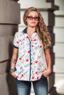 Women's shirt with short sleeves comic style Avangard