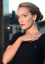 Black elegant dress made of soft, knit fabric and Swarovski pebbles Z12 / 13