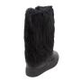 Women's black nappa leather boots 32804