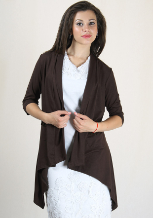 Asymmetric elegant cardigan with pockets RUMENA 