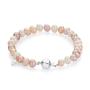 Bracelate with fresh water pearls in pink, purple and white R172BM Swan