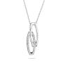 Silver necklace with zircons END019N Swan