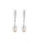 Silver Earrings with natural white pearls IE0369W Swan