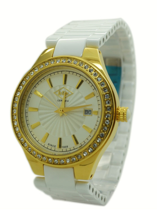 Дамски часовник с кристали Swarovski и керамична верижка Lee Cooper LC-1403J