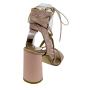 Women's pale pink leather sandals 33895