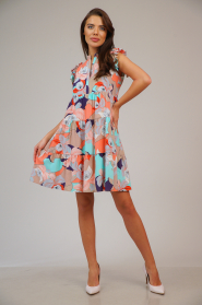 Rochie casual de vară cu flori de damă 72209-514