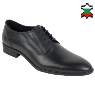 Men's evening shoes black with ties 