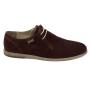 Men's burgundy suede leather shoes 33170