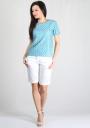 Ladies turquoise blue colour with lace front RUMENA