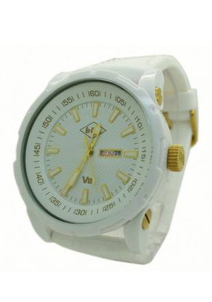 Бял мъжки спортен часовник със златисти елементи Lee Cooper LC-1559G-K