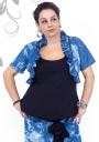 Maxi set of top, bolero denim and skirt Ilina Fashion