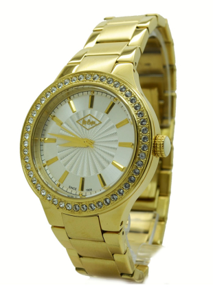 Златист дамски часовник с кристали Swarovski Lee Cooper LC-1405C