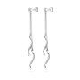 Silver Earrings with zircon JT7443E Swan