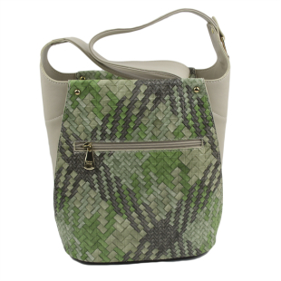 Women's daily bag in green color 885-38