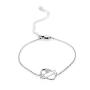 Silver bracelate with zircons JT8288B Swan