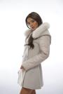 Women's sports jacket in beige color with naturally collar 11902L-1-P1