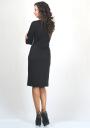 Black elegant dress with wide curved belt RUMENA