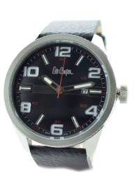 Сребрист мъжки часовник с черен циферблат Lee Cooper LC-36G-A