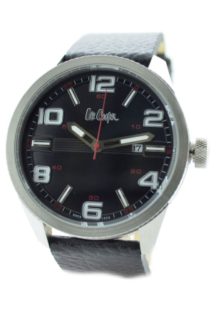 Сребрист мъжки часовник с черен циферблат Lee Cooper LC-36G-A