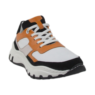 Adidași de damă în bej, portocaliu și negru 0223ORANGE