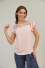 Women's blouse with lace in powder color 82219-271