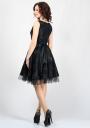 Women's dress with flock flowers taffeta RUMENA