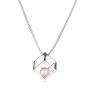 Silver necklace with natural pink pearl CAA086NR Swan