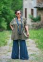 Maxi fashion set from tunic with tank top and wide trousers Ilina