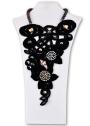 Колие с перли, декоративна дантела Swarovski камъни Dannyra Jewels