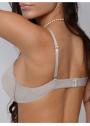 Bikini or boxer and bra set in beige colour with lace motifs Lizabel