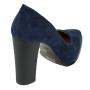 Women's high heels shoes blue made of suede leather