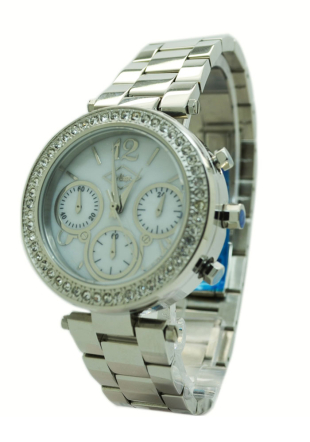 Сребрист дамски часовник с кристали Swarovski Lee Cooper LC-1310L-C