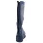 Women's blue leather high boots with wooven upper part 20480