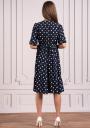 Long women's dress blue color with dots Avangard
