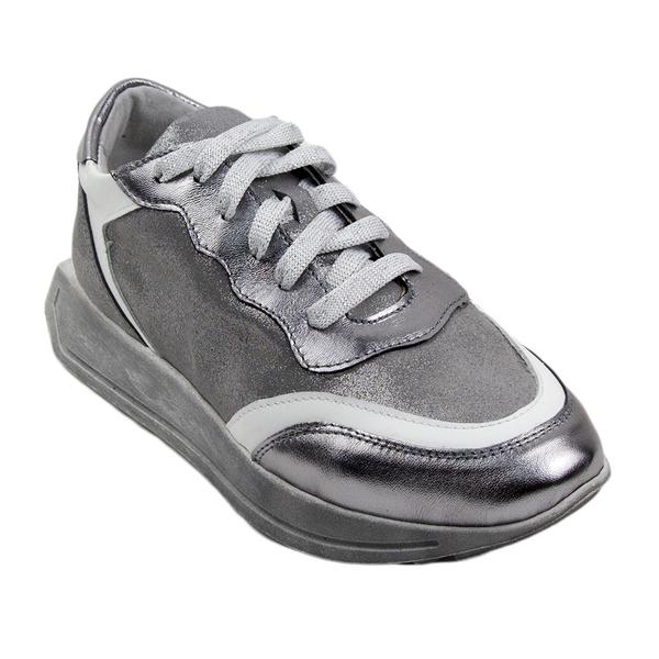 Silver color sneakers sales