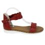 Women's red leather sandals 33665