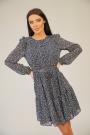 Rochie neagra florala dama 72137-914