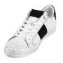 Men's white trainers with black suede leather 33703