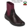 Ladies burgundy boots with elastics 32819