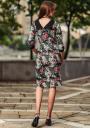 Women dress in color pattern with scarf collar Avangard