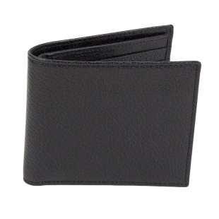 Men's black leather wallet 32884