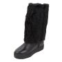 Women's black nappa leather boots 32804