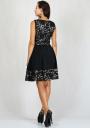 Rochie cu satin argint şi dantela negra RUMENA