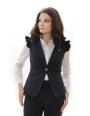 Women's dark blue plaid jacket 41913-432