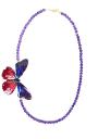 Колие с аметист и червена пеперуда Dannyra Jewels